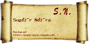 Sugár Nóra névjegykártya